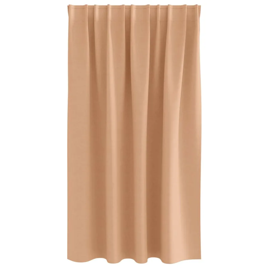 Rideaux occultants avec anneaux 2 pcs Marron Clair 140 x 140 cm - 4