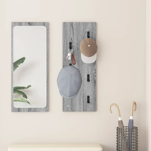 Porte-manteau mural Montage mural Gris Sonoma 30 x 1,5 x 80 cm