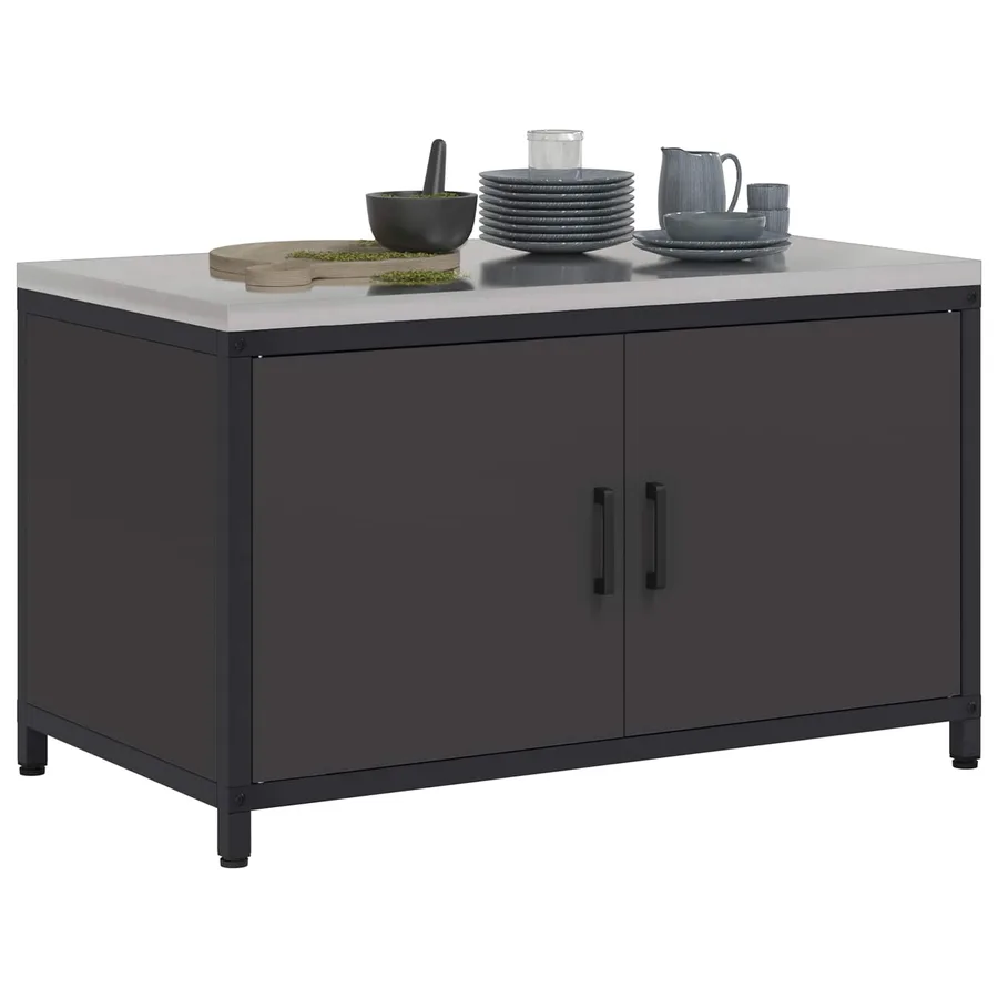 Rangement de cuisine HATTEM Noir 90 x 50 x 53 cm Acier - 3