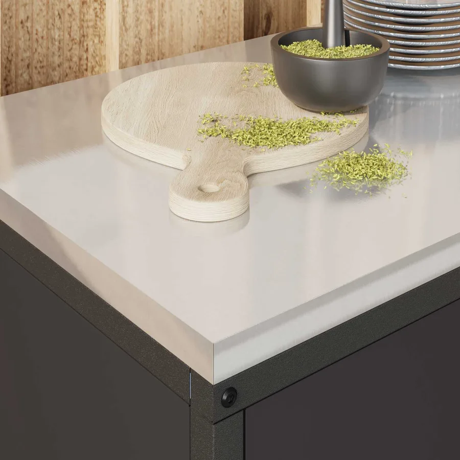 Rangement de cuisine HATTEM Noir 90 x 50 x 53 cm Acier - 5