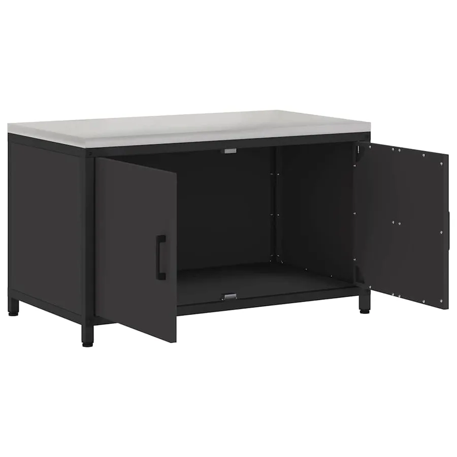 Rangement de cuisine HATTEM Noir 90 x 50 x 53 cm Acier - 7