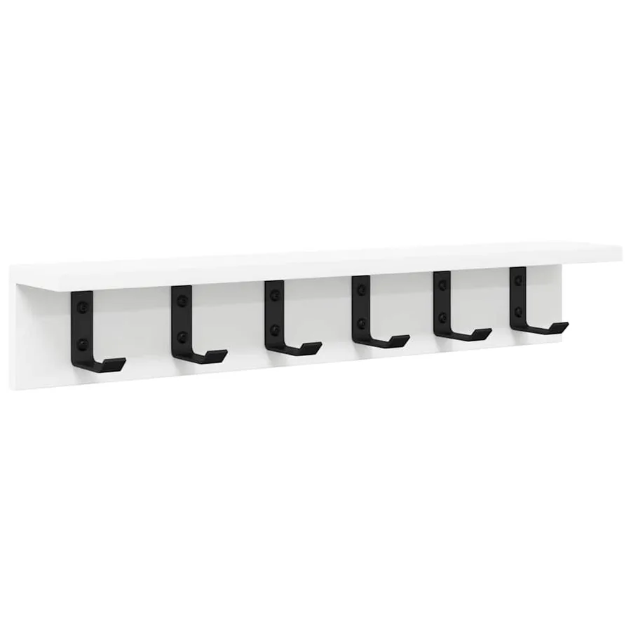 Porte-manteau mural Blanc 60 x 10,5 x 10,5 cm Bois d'ingénierie - 2