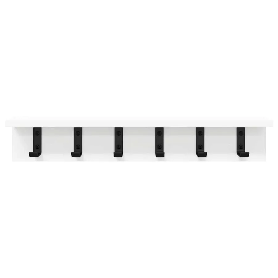 Porte-manteau mural Blanc 60 x 10,5 x 10,5 cm Bois d'ingénierie - 5