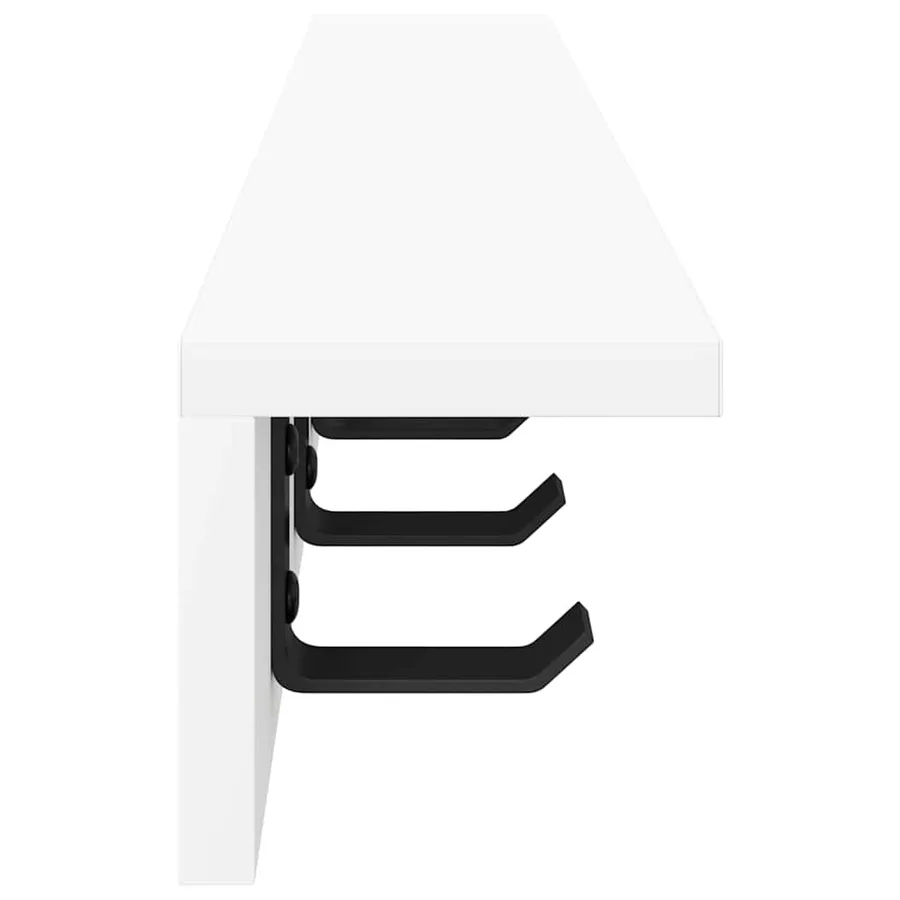 Porte-manteau mural Blanc 60 x 10,5 x 10,5 cm Bois d'ingénierie - 6