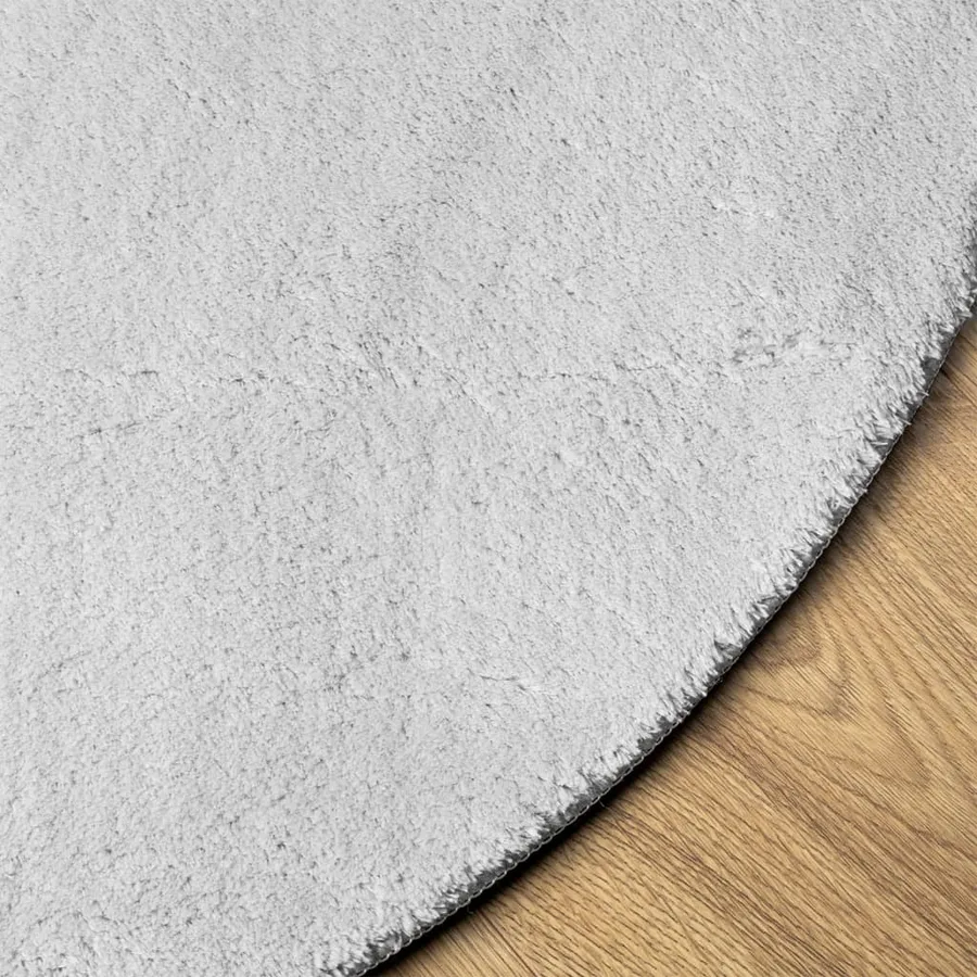 Tapis HUARTE à poils courts doux et lavable gris Ø 160 cm - 4