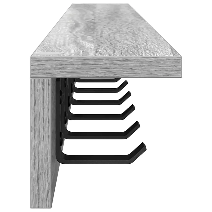 Porte-manteau mural Gris Sonoma 100 x 10,5 x 10,5 cm - 6