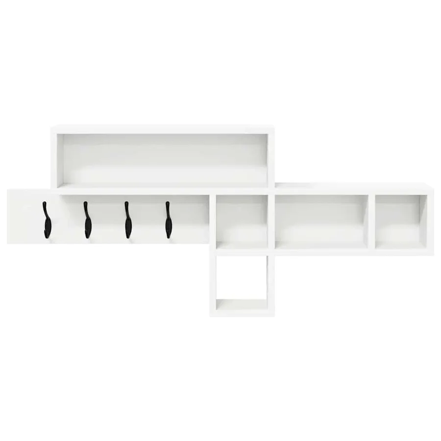 Porte-manteau mural Blanc 100 x 12 x 43,5 cm Bois d'ingénierie - 5