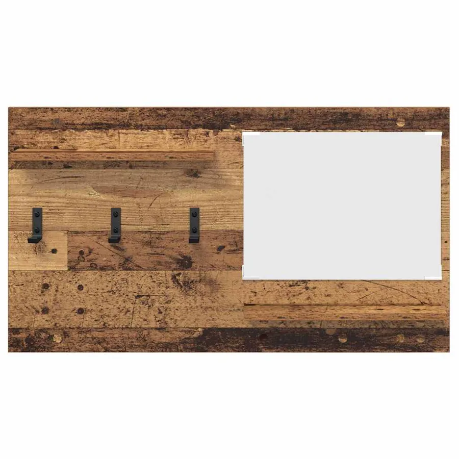 Porte-manteau mural avec étagère Bois ancien 90 x 10 x 50 cm - 5