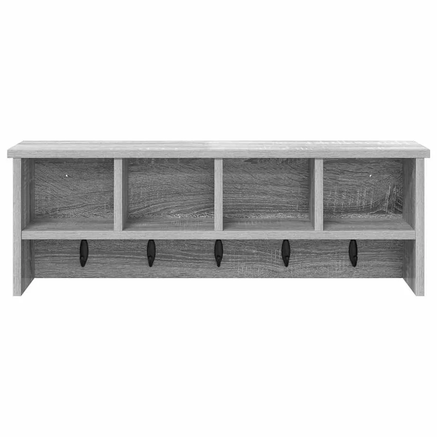 Porte-manteau mural avec étagère Gris Sonoma 75 x 16 x 26 cm - 5