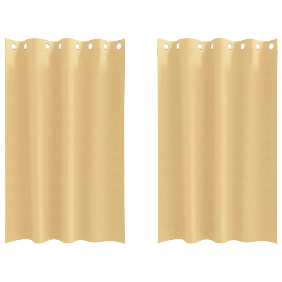 Rideaux occultants avec anneaux 2 pcs Beige 175 x 140 cm - 2