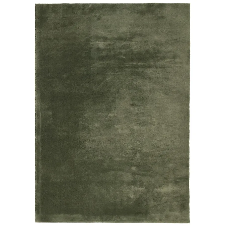 Tapis HUARTE à poils courts doux lavable vert forêt 160x230 cm - 2