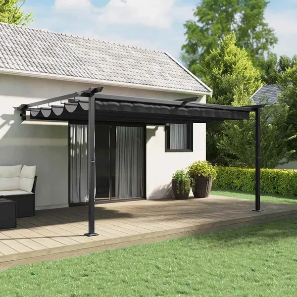 Pavillon 400 x 300 x 200 cm Anthracite Polyester