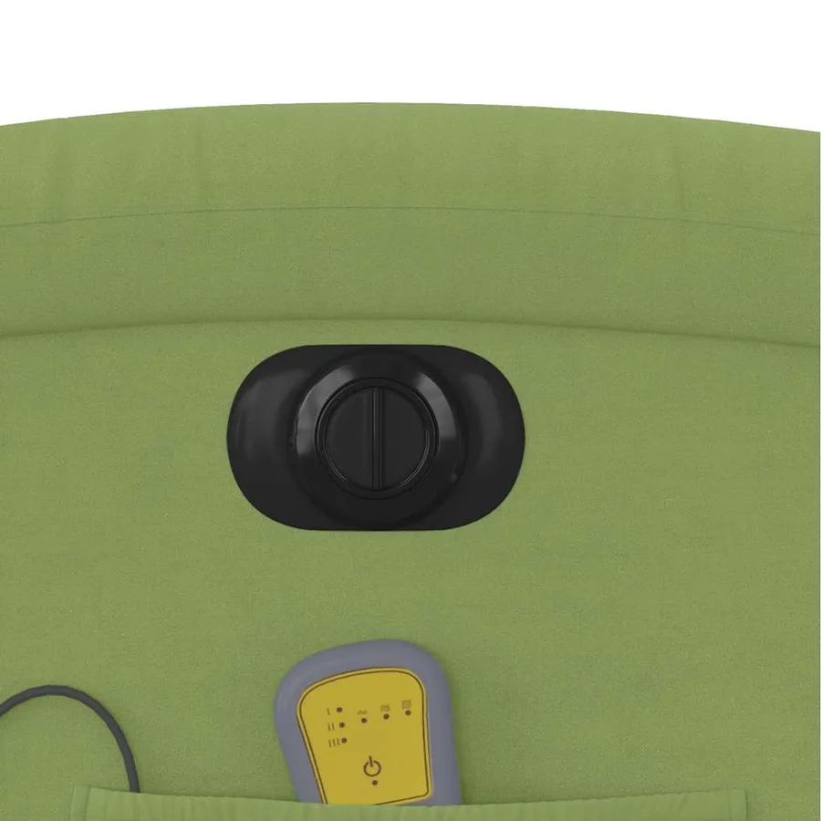 Fauteuil inclinable de massage électrique vert clair velours - 13