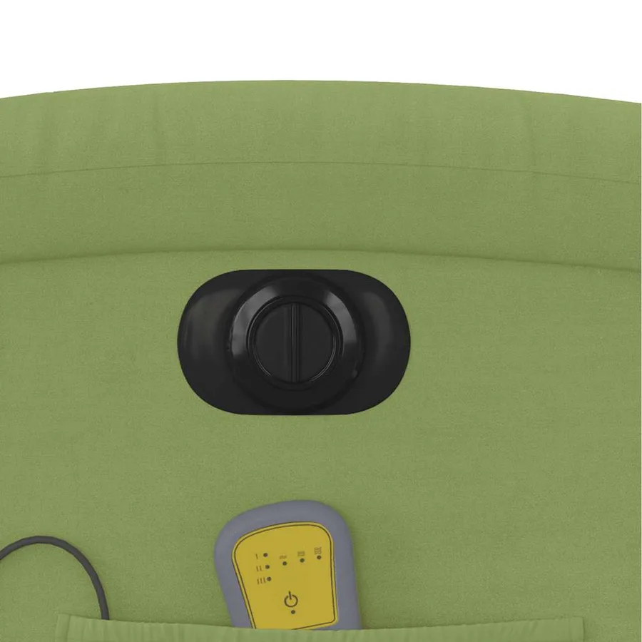 Fauteuil inclinable de massage électrique vert clair velours - 13