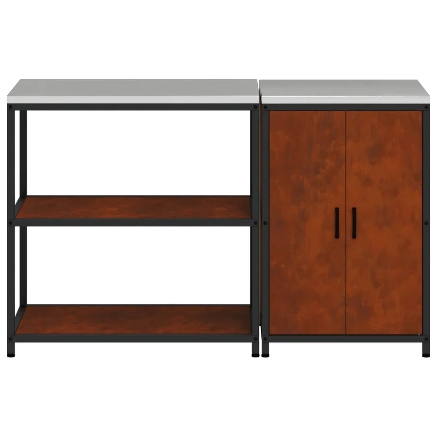 Ensemble de rangement cuisine HATTEM 2 pcs Rouillé Acier - 10