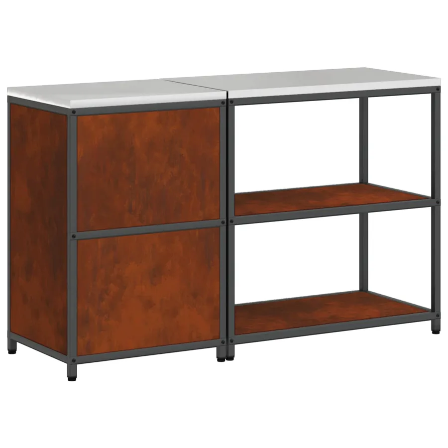 Ensemble de rangement cuisine HATTEM 2 pcs Rouillé Acier - 12