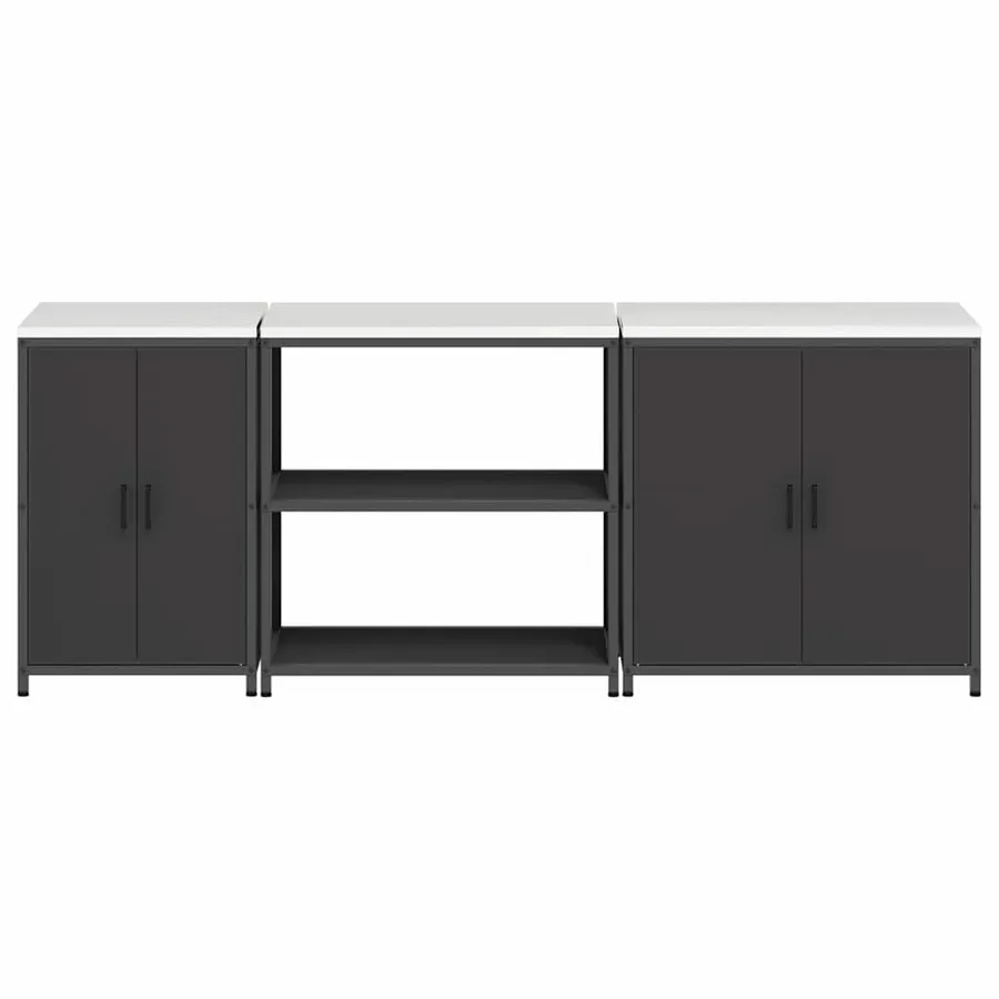 Ensemble de rangement cuisine HATTEM 3 pcs Noir - 10