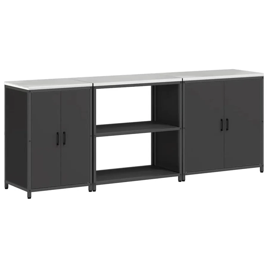 Ensemble de rangement cuisine HATTEM 3 pcs Noir - 2