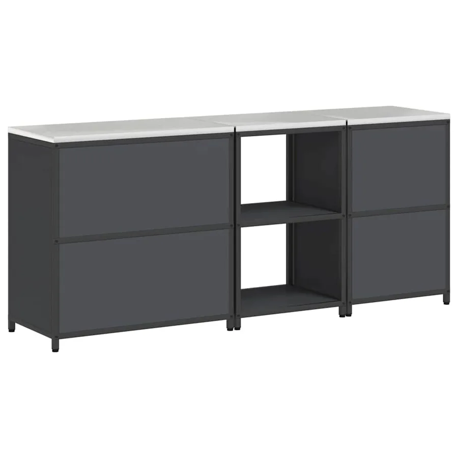 Ensemble de rangement cuisine HATTEM 3 pcs Anthracite - 12