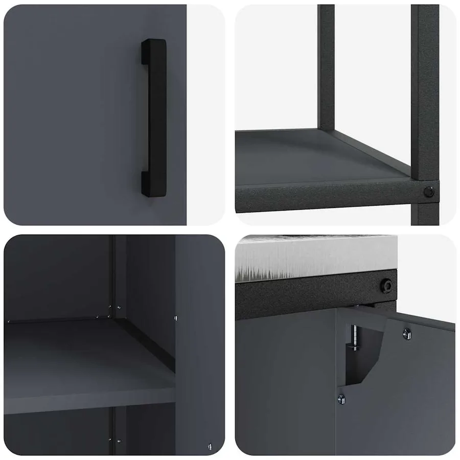 Ensemble de rangement cuisine HATTEM 3 pcs Anthracite - 13