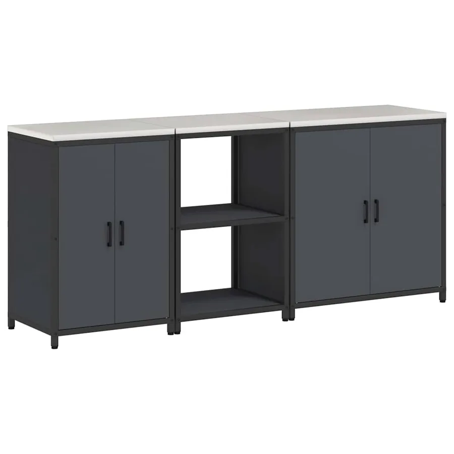 Ensemble de rangement cuisine HATTEM 3 pcs Anthracite - 2