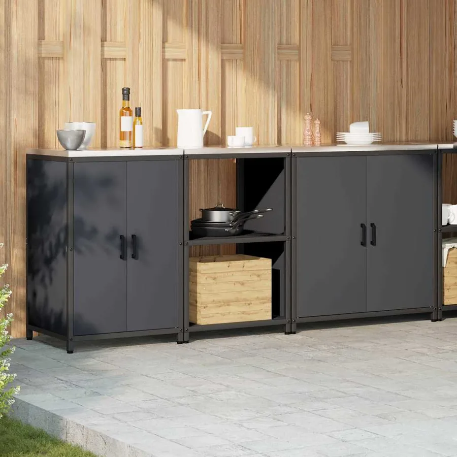 Ensemble de rangement cuisine HATTEM 3 pcs Anthracite - 4