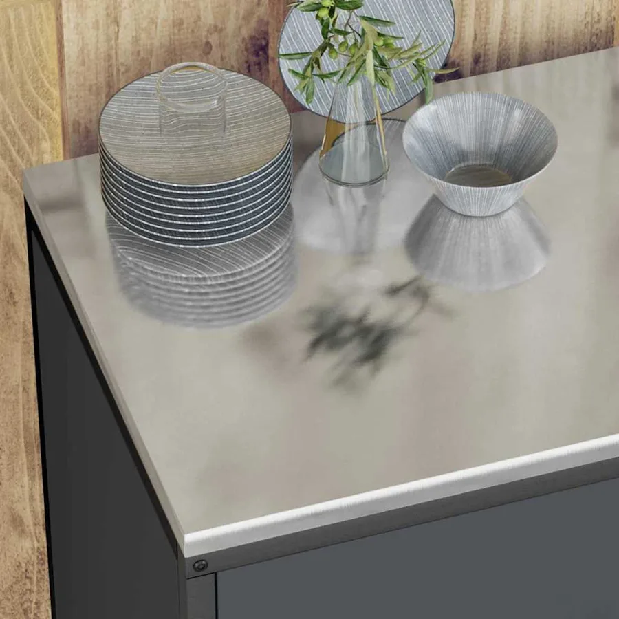 Ensemble de rangement cuisine HATTEM 3 pcs Anthracite - 5