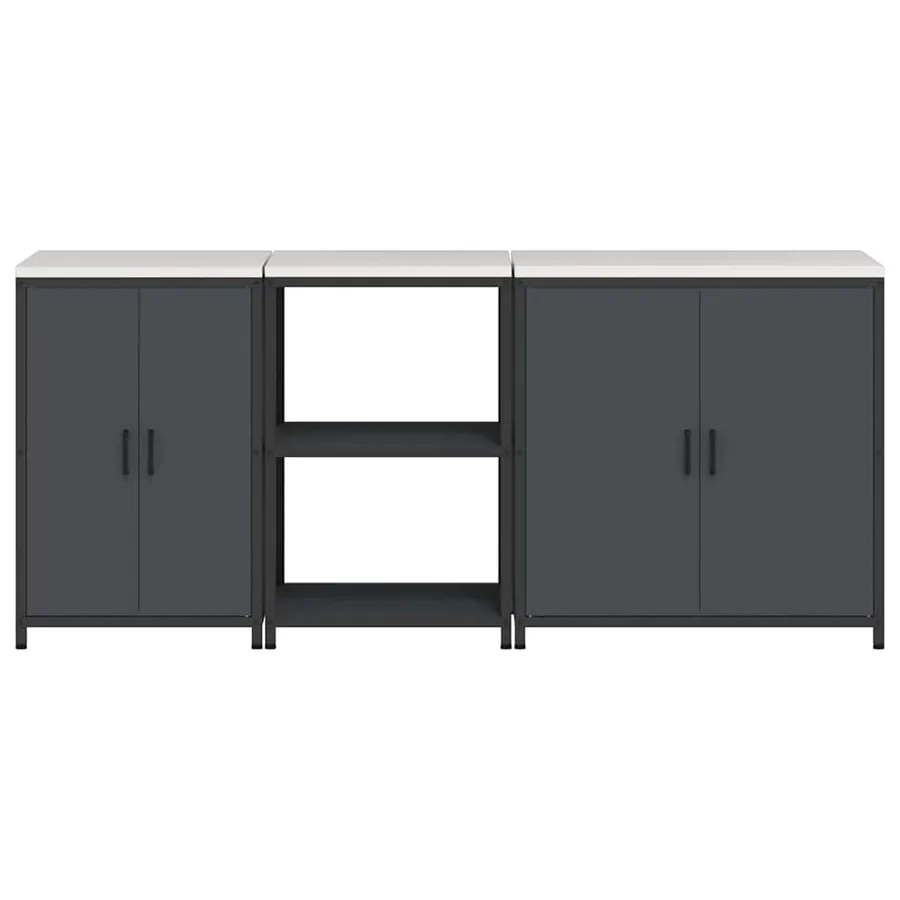 Ensemble de rangement cuisine HATTEM 3 pcs Anthracite - 8
