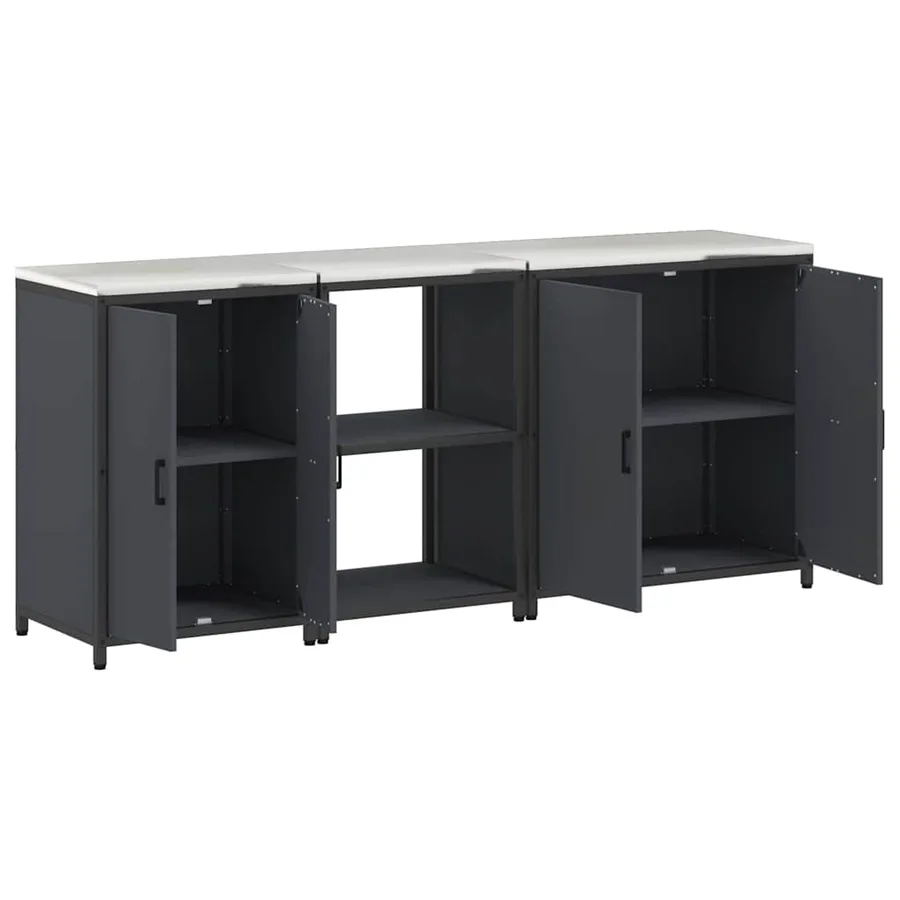 Ensemble de rangement cuisine HATTEM 3 pcs Anthracite - 9
