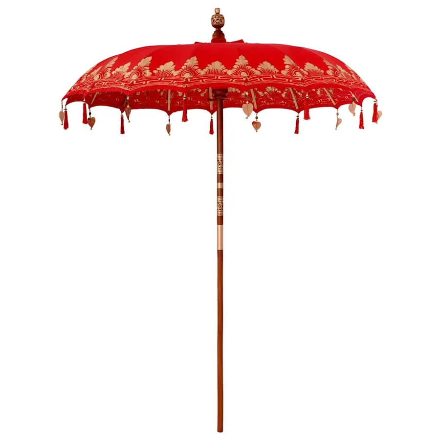 Parasol balinais Rouge 185 x 185 x 260 cm - 2