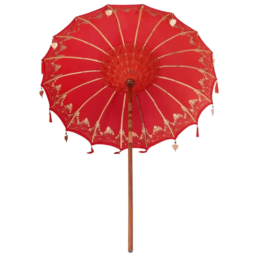 Parasol balinais Rouge 185 x 185 x 260 cm - 5