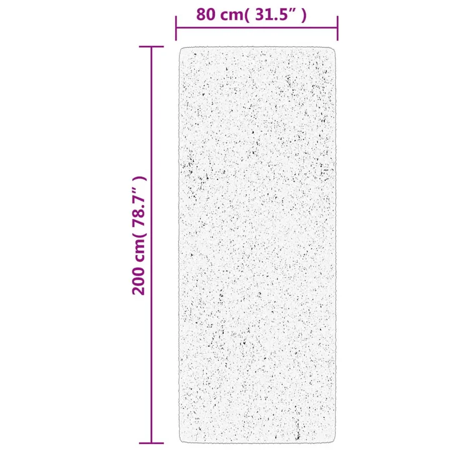 Tapis HUARTE à poils courts doux et lavable gris 80x200 cm - 10