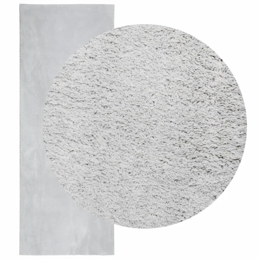 Tapis HUARTE à poils courts doux et lavable gris 80x200 cm - 3