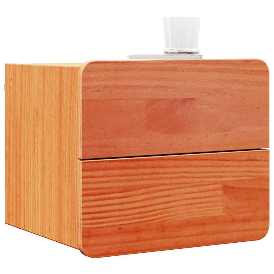 Table de chevet 2 pcs Marron 39 x 34 x 33 cm Bois de pin massif - 3