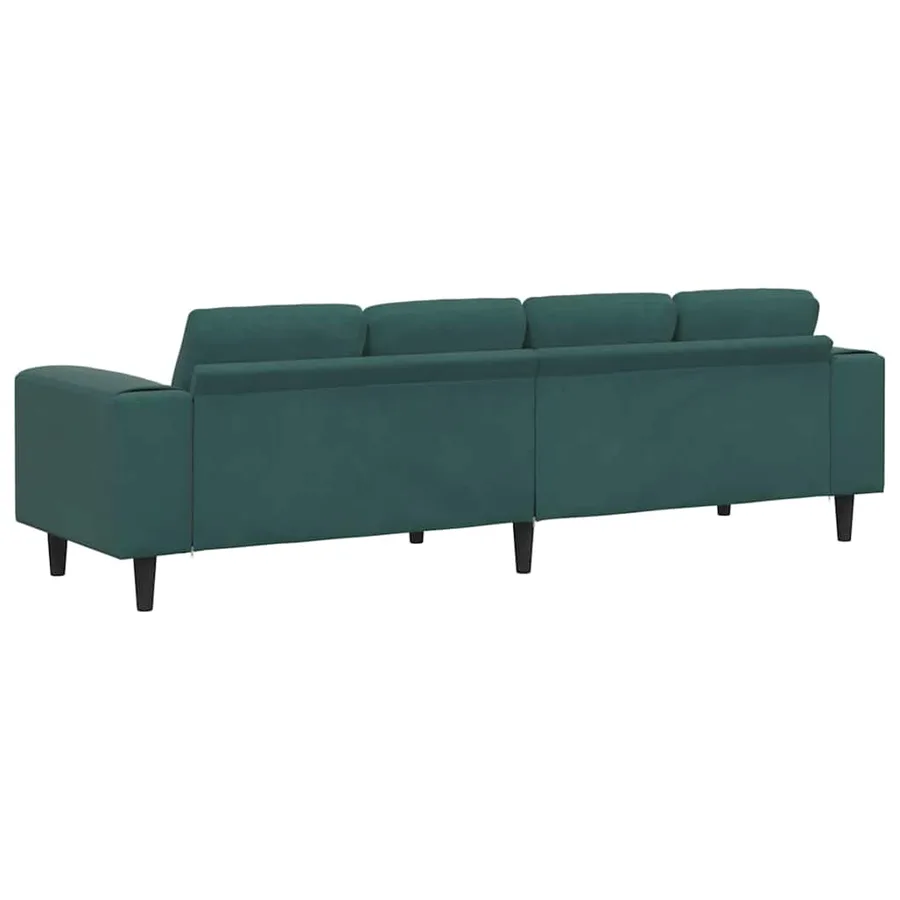Canapé de salon Vert foncé 250 x 77 x 76 cm - 6