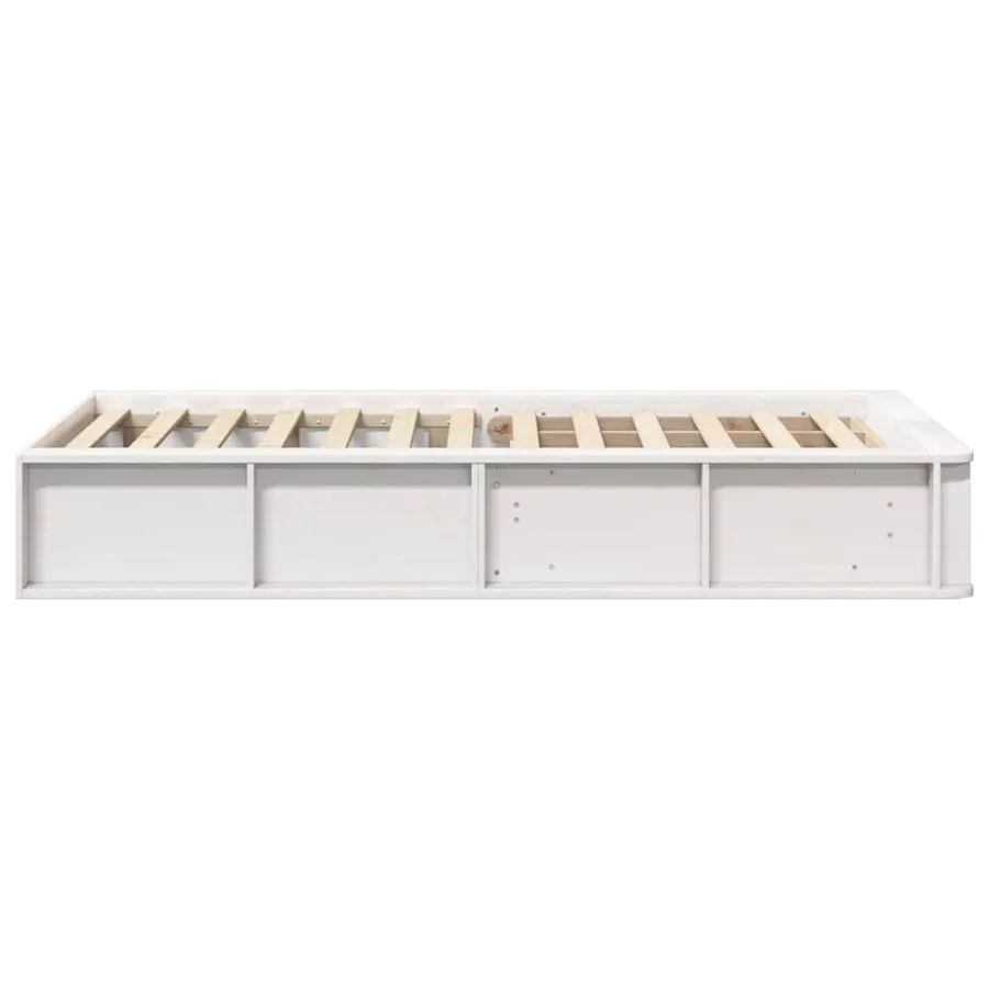 Cadre de lit Blanc 75 x 190 cm Bois de pin massif - 6