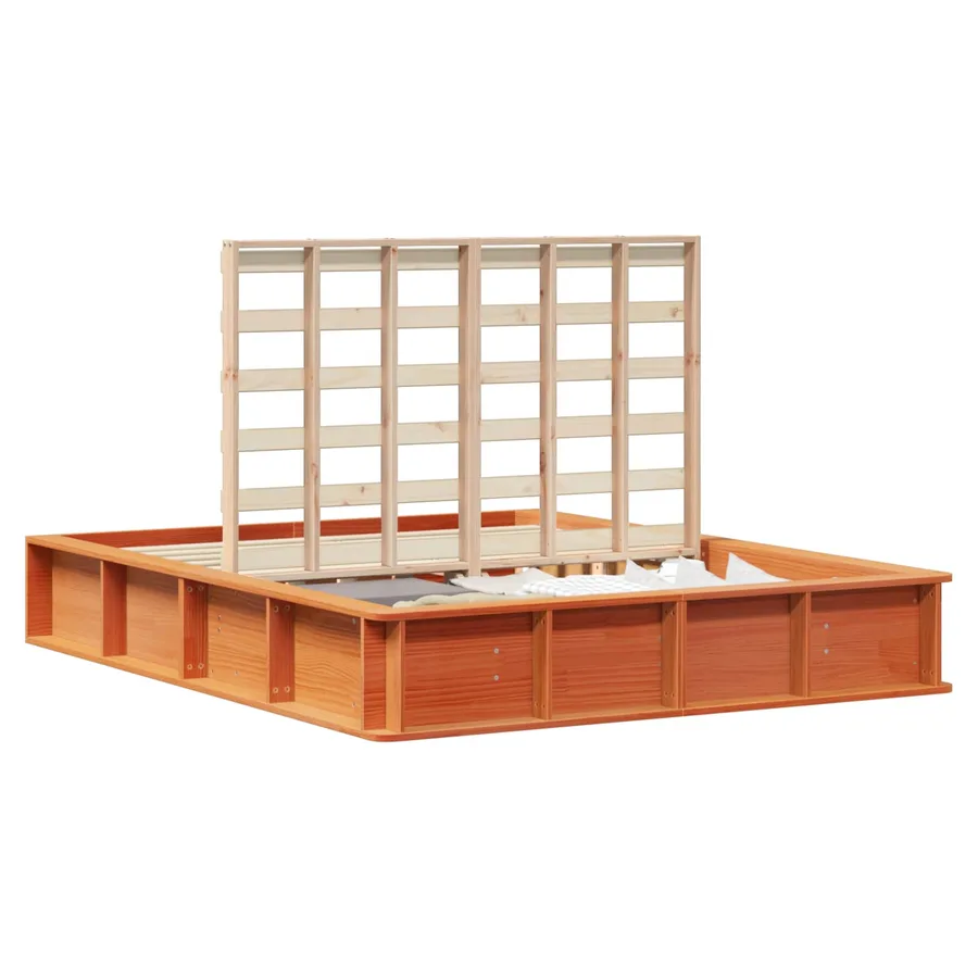 Cadre de lit Cire marron 160 x 200 cm Bois de pin massif - 2