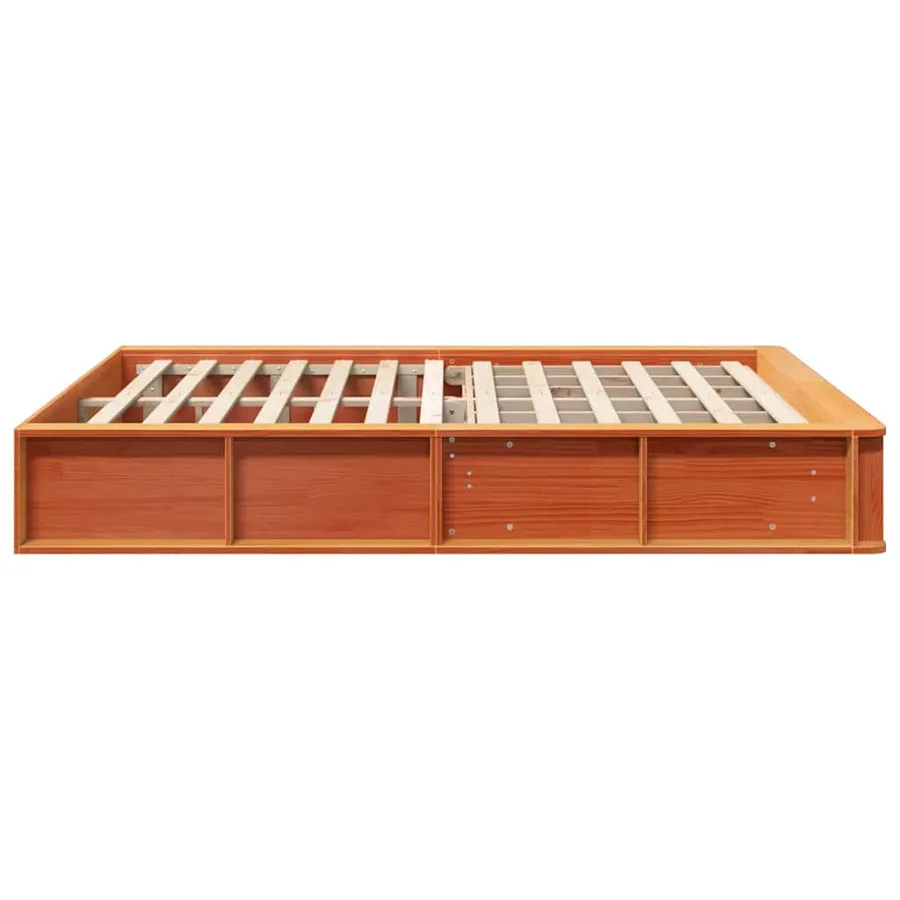 Cadre de lit Cire marron 160 x 200 cm Bois de pin massif - 6