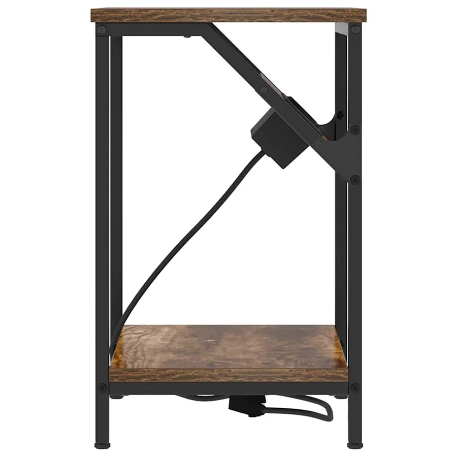 Cabinet de chevet Chêne fumé 38 x 30 x 48 cm Bois d'ingénierie - 6