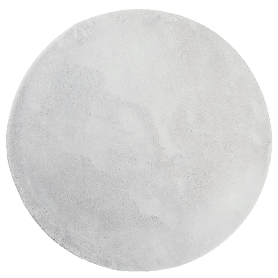 Tapis HUARTE à poils courts doux et lavable gris Ø 100 cm - 2