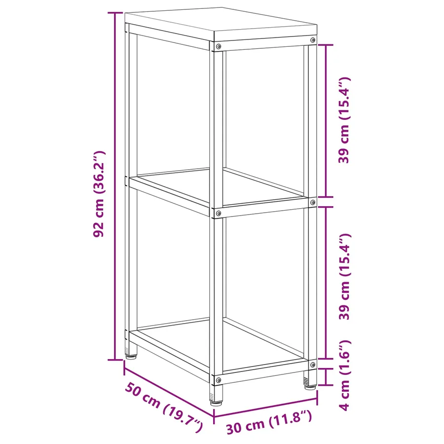 Rangement de cuisine HATTEM Anthracite 30 x 50 x 92 cm Acier - 17