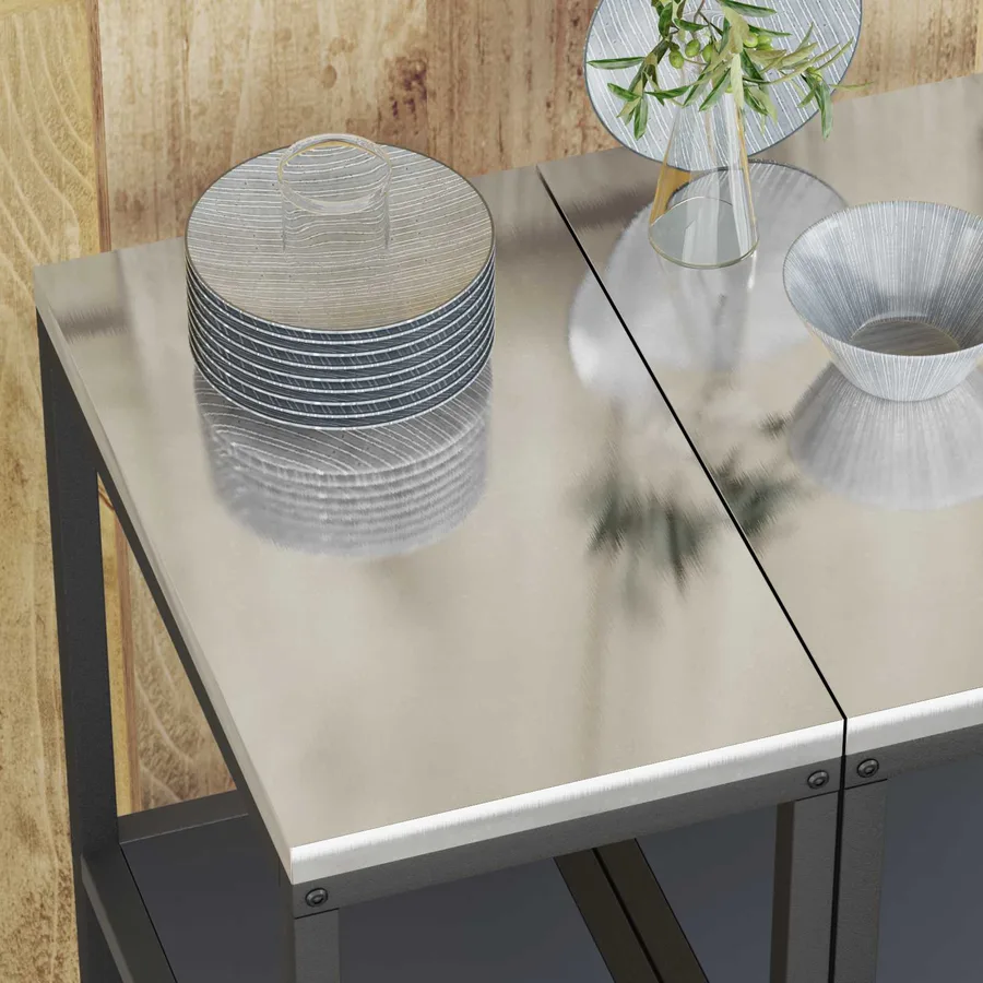 Rangement de cuisine HATTEM Anthracite 30 x 50 x 92 cm Acier - 5