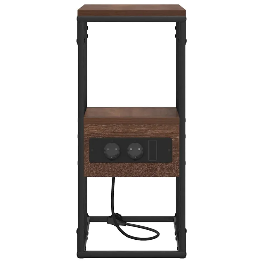 Cabinet de chevet avec tiroir Chêne marron 41.5 x 26 x 60.5 cm - 6