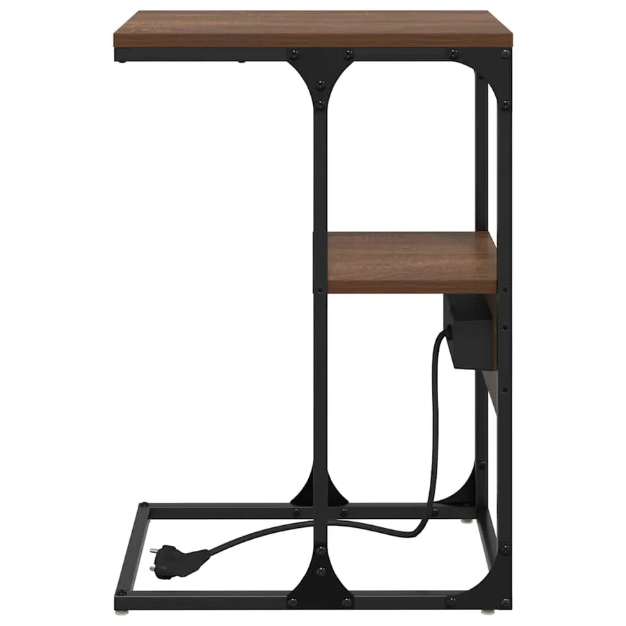 Cabinet de chevet avec tiroir Chêne marron 41.5 x 26 x 60.5 cm - 7