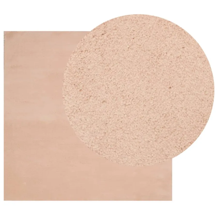 Tapis HUARTE à poils courts doux lavable rouge clair 200x200 cm - 3