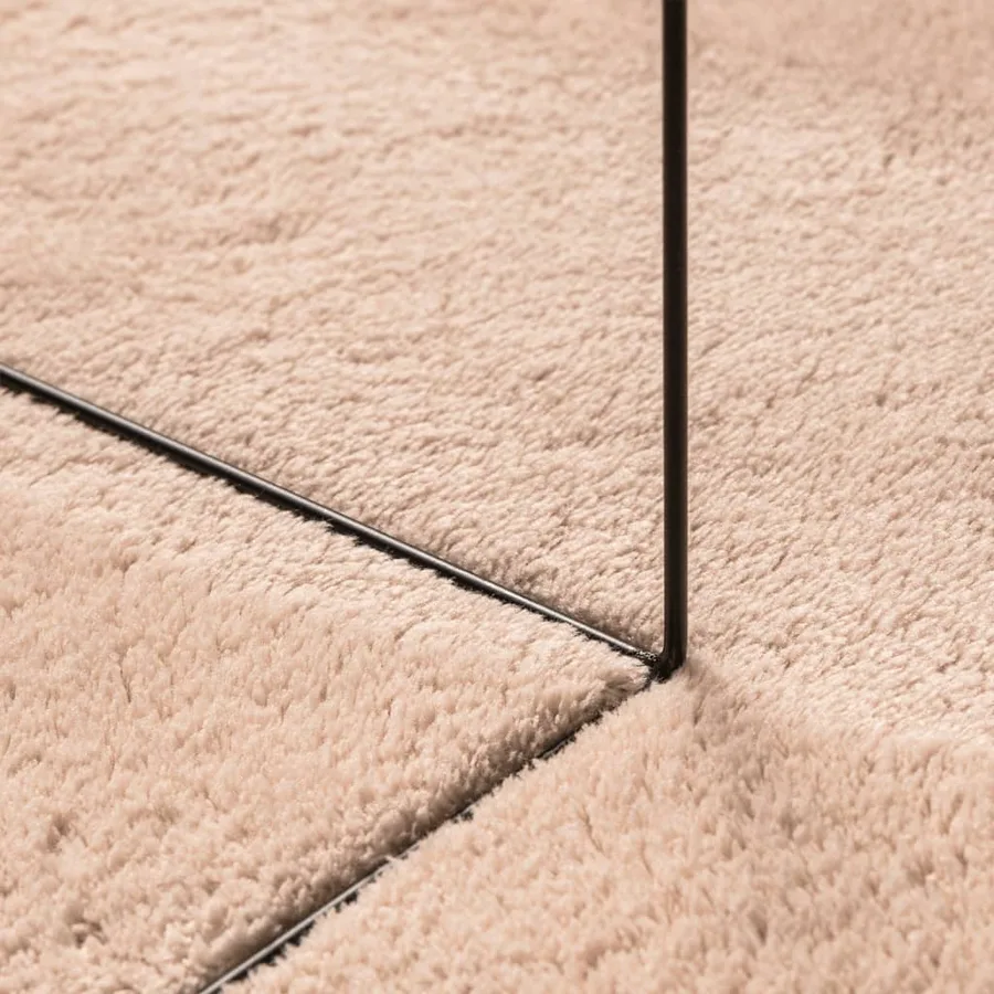 Tapis HUARTE à poils courts doux lavable rouge clair 200x200 cm - 8