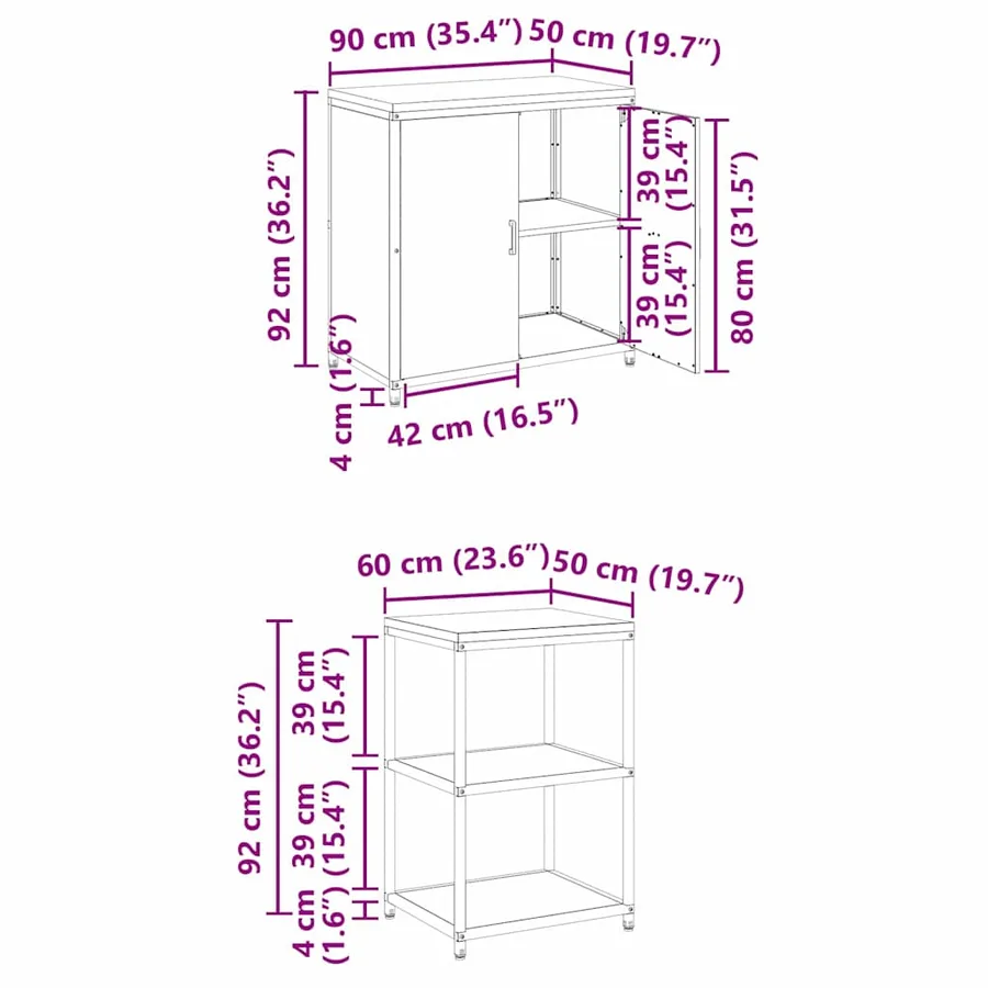 Ensemble de rangement cuisine HATTEM 2 pcs Argenté - 16