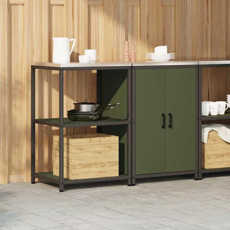 Ensemble de rangement cuisine HATTEM 2 pcs Vert olive - 4