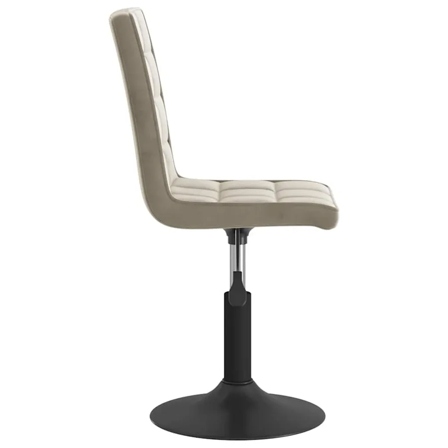 Chaises pivotantes à manger lot de 4 gris clair velours - 5