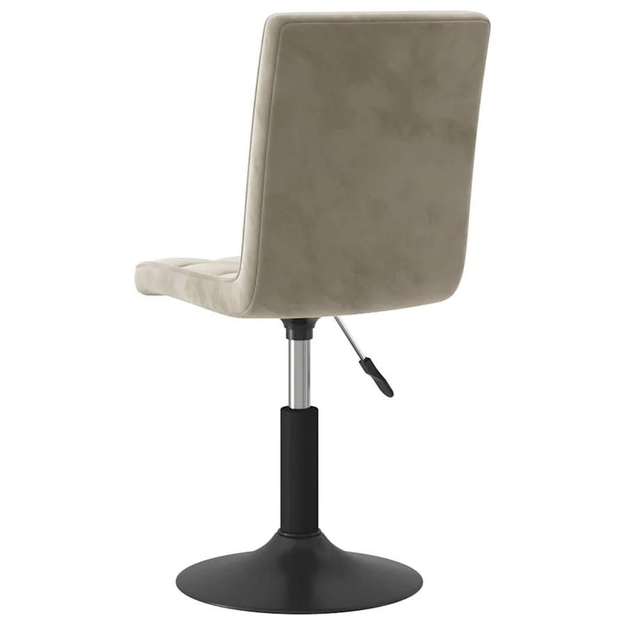 Chaises pivotantes à manger lot de 4 gris clair velours - 6